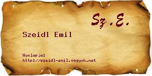Szeidl Emil névjegykártya